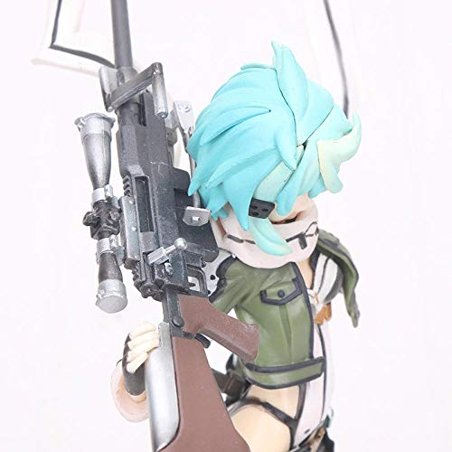 Modelo de Personaje Anime Anime Sword Art Online Figurine Gun Gale Online Asada Shino Figura Pvc Modelo de coleccionista Juguete Alto Aproximadamente 21Cm Adornos Coleccionables Juguete Animaciones