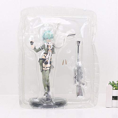 Modelo de Personaje Anime Anime Sword Art Online Figurine Gun Gale Online Asada Shino Figura Pvc Modelo de coleccionista Juguete Alto Aproximadamente 21Cm Adornos Coleccionables Juguete Animaciones