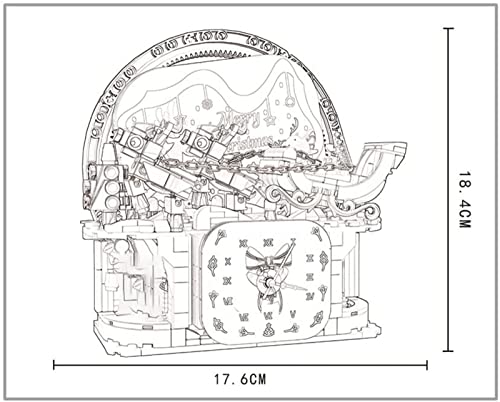 Modelo Reloj Coche Reno Papá Noel Navidad, Decoración Temática Navidad, Juego Juguetes Bloques Construcción Navideños para Niños, Compatible con Lego A,One Size