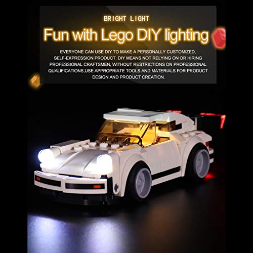 MOEGEN Juego de iluminación LED para Lego Speed Champions 1974 Porsche 911 Turbo 3.0, juego de iluminación compatible con modelo Lego 75895 (no incluye modelo Lego) – Versión clásica