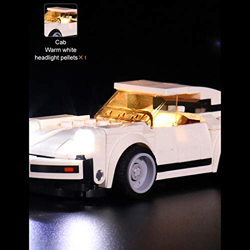 MOEGEN Juego de iluminación LED para Lego Speed Champions 1974 Porsche 911 Turbo 3.0, juego de iluminación compatible con modelo Lego 75895 (no incluye modelo Lego) – Versión clásica