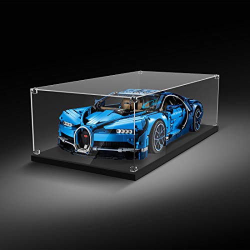 MOEGEN Vitrina de Acrílico Compatible con Lego 42083 Technic Bugatti Chiron, Vitrina A Prueba De Polvo Caja de Exhibición (Juego de Modelo No Incluido)