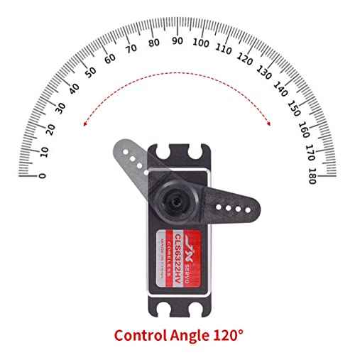 MOHAN88 JX Servo CLS6322HV 21KG Torque de alto voltaje Metal Gear Coreless Digital Servo para RC Helicóptero RC Modelos Repuestos