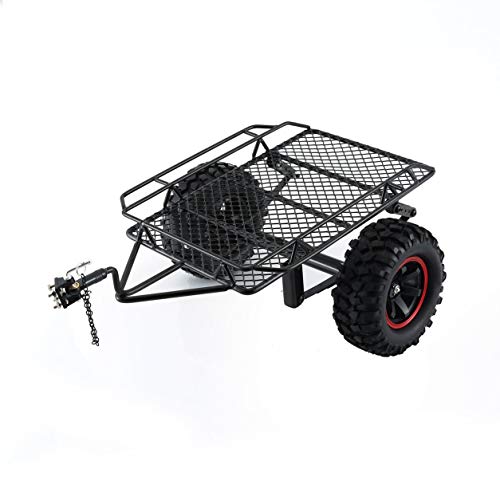 MOHAN88 Simulación del marco de la tolva del remolque del metal para 1/10 pista Traxxas TRX-4 axial SCX10 D90 CC01 del camión de la correa eslabonada de la roca