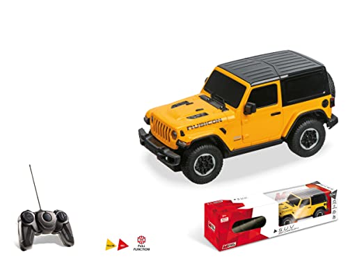 Mondo Motors, Jeep Wrangler JL, Modelo en Escala 1:24, hasta 8 km/h de Velocidad, Coche de Juguete para niños 63615