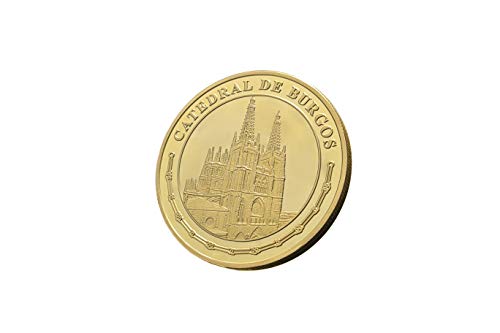 Moneda bañada en oro de 24 quilates. Conmemoración del 800 aniversario de la Catedral de Burgos. Moneda de colección. Edición limitada y numerada a 5.000 unidades.