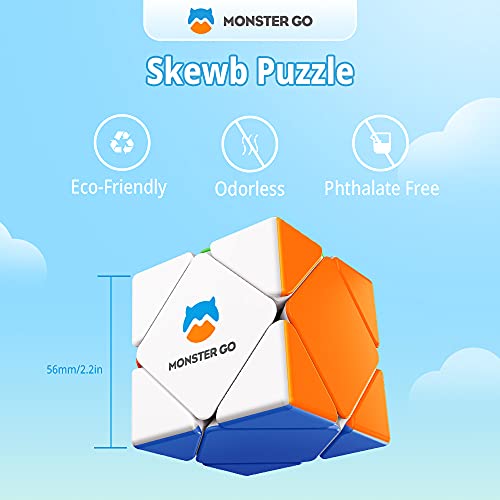 Monster Go Skewb Magic Cube Skweb Magic Cube - Puzzle sin Adhesivo