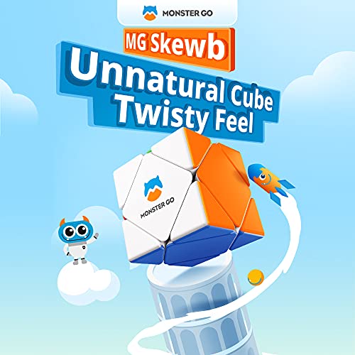 Monster Go Skewb Magic Cube Skweb Magic Cube - Puzzle sin Adhesivo