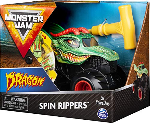 Monster Jam Vehículo Oficial Dragon Spin Rippers Monster Truck, Escala 1:43 Ripcord