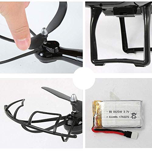 Mopoq Plegable aviones no tripulados for los principiantes, el modo sin cabeza 4-Axis WiFi FPV Quadcopter con doble Baterías, tirones 3D Altitud espera, Un pasador de operación de flujo óptico anti-co