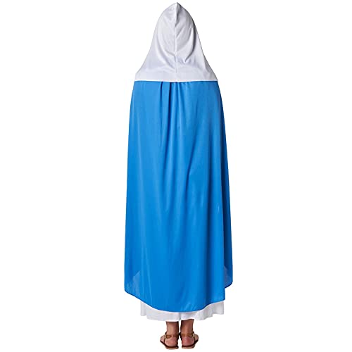 Morph Disfraz de Virgen María para adultos, color azul, para Navidad, talla M