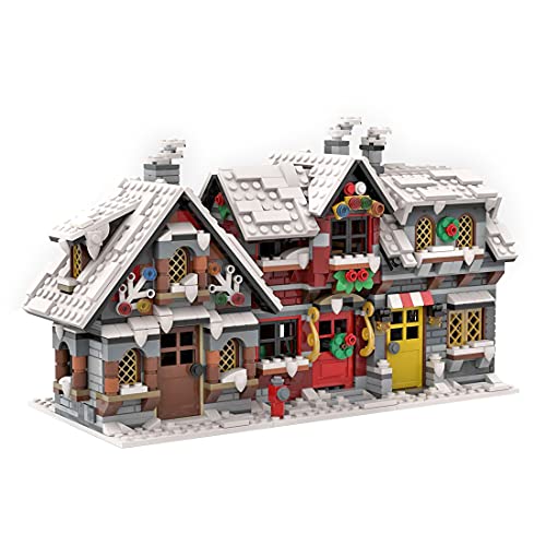 Morton3654Mam Baustein MOC-58700 & MOC-79497 - Juego de construcción de casas pequeñas de invierno, juego de construcción para juguetes, paquete con 2 juguetes educativos, compatible con Lego