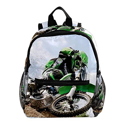 Moto Mochila 3-8 años Mochila Ligera para niños pequeños para Preescolar Guardería y Bolsa de pañales para bebés de Viaje 25.4x10x30CM