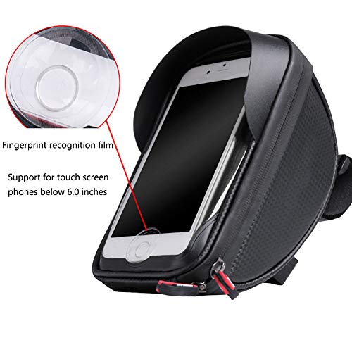 Moto Teléfono Monte Bolso De La Bicicleta / De La Pantalla Táctil Del Teléfono Móvil Bolsa De Bicicletas De Montaña Viga Frontal Bolsa Que Montan El Coche Bolsa De Manillar, Tamaño 6.0 Pulgadas