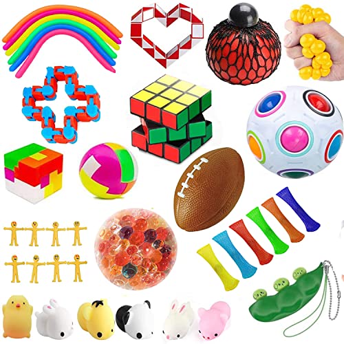 mUj1 36Pc Fidget Toy Pack,Juguete Antiestrés Fidget Toys,Incluye con Antiestres, Juguetes para Aliviar la Ansiedad,Regalo Anti-ansiedad para Adultos y Personas con Autismo y TDAH