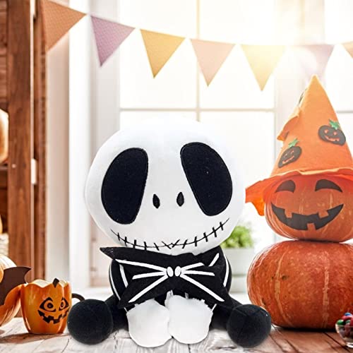 Muñeca de peluche con diseño de calavera Jack Skellington Pesadilla Antes de Navidad Calabaza King Peluche Muñecas de peluche de cráneo, juguete de peluche para niños