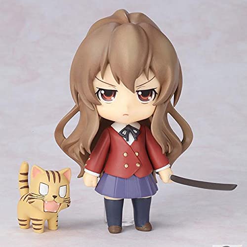 Muñeca modelo Aisaka Taiga versión Q, postura de pie, la heroína en la animación Dragon and Tiger, apodada el tigre lindo en la palma, mide 3.9 pulgadas de alto, Hecho de material de PVC, para colecci