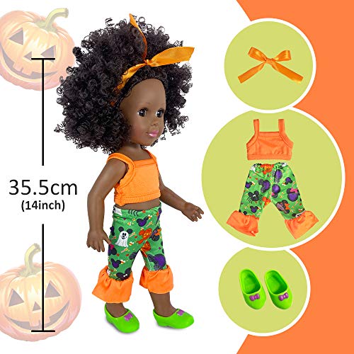 Muñeca Negra para Niñas Muñeca Afroamericana Muñecas de 14 Pulgadas para niños Juguetes para Niños