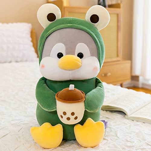 Muñeco De Pingüino Lindo De Dibujos Animados El Pequeño Pingüino De Peluche Se Convierte En Un Dinosaurio Y Una Rana Muñeco De Peluche Cojín De Almohada Animal Regalo Creativo Juguete De Peluche