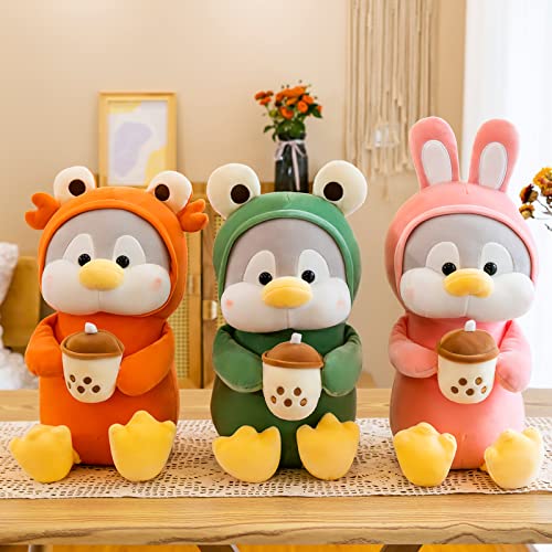 Muñeco De Pingüino Lindo De Dibujos Animados El Pequeño Pingüino De Peluche Se Convierte En Un Dinosaurio Y Una Rana Muñeco De Peluche Cojín De Almohada Animal Regalo Creativo Juguete De Peluche