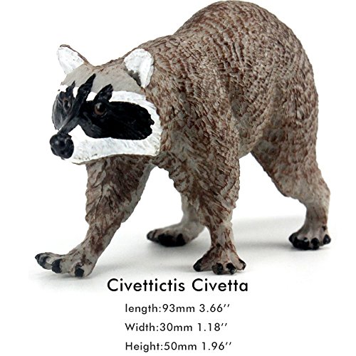 musykrafties Figura de juguete realista de animales de la selva africana Civettictis Civetta de plástico de altura 5,6 cm