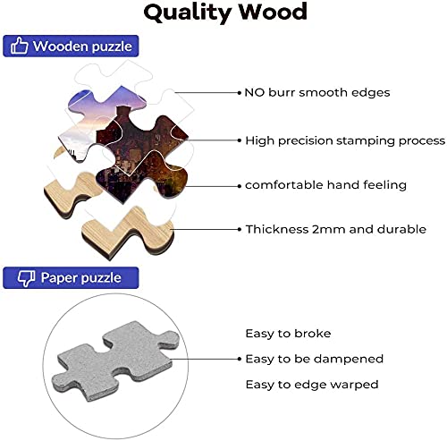 MX-XXUOUO Rompecabezas de Madera de 1000 Piezas, Toledo, España, Costa, ríos, Ciudades, construcción de Casas, Juegos y Manualidades