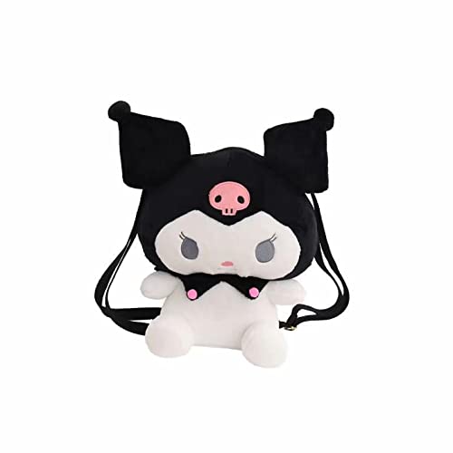 My Cute Melody Kuromi - Bolsa de peluche para muñecas de anime, bolsa de hombro de dibujos animados, bolsa de juguete de anime, 12.6 pulgadas, LittleBlackDevil