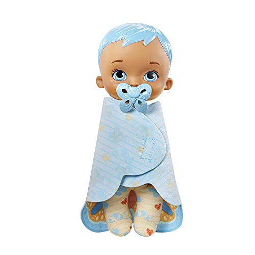 My Garden Baby Mi primer bebé mariposa azul Muñeco de juguete con manta y chupete, regalo para niñas y niños +18 meses (Mattel HBH38)