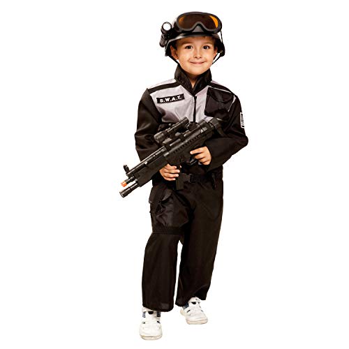 My Other Me Me-202665 Disfraz SWAT para niño, color negro, 5-6 años (Viving Costumes 202665)