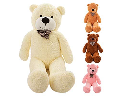 MyTeddyWorld Oso De Peluche Gigante 140-200 cm - Blanco 160 cm Grande Suave Osito De Felpa Regalo para Niños - Juegete De Peluche Ideal para Fiestas De Bodas Navidad Dia De San Valentin