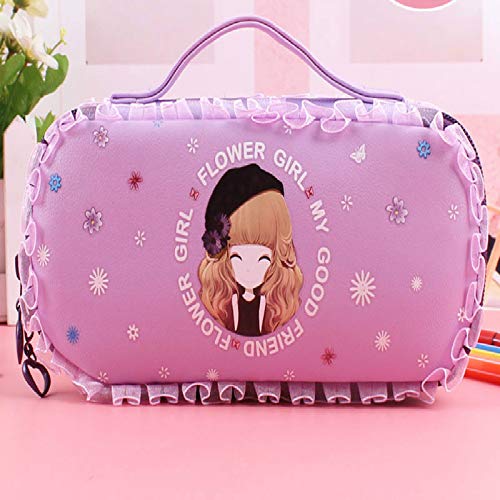 N / A Lindo Estuche para lápices Kawaii Kids Girl Lápiz Bolso Multifuncional Bolso para bolígrafo Bolsa Útiles Escolares para Estudiantes Papelería Regalos como espectáculo