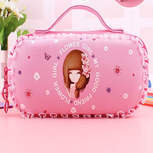 N / A Lindo Estuche para lápices Kawaii Kids Girl Lápiz Bolso Multifuncional Bolso para bolígrafo Bolsa Útiles Escolares para Estudiantes Papelería Regalos como espectáculo