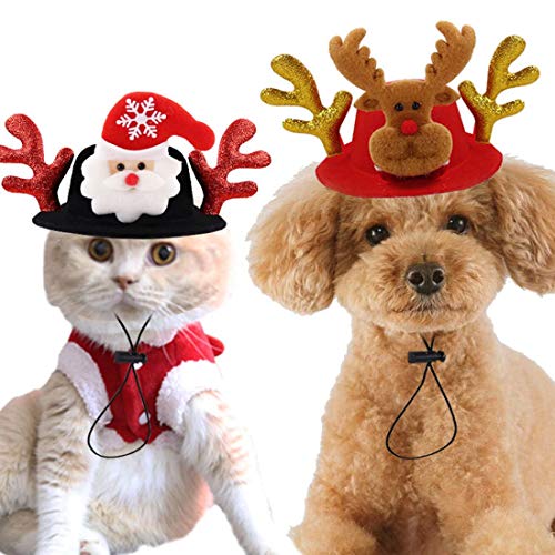 N / A Trajes De La Navidad De La Mascota Perro, De Santa Alces Ropa Sombrero para Pequeñas Medianas Grandes Perros Trajes De Disfraces Perro De La Navidad