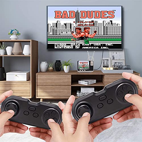 N / B Consola de Juegos Retro, Sistema de Videojuegos portátil con 2 Controladores inalámbricos, 108 Juegos en casa incorporados, conexión de TV, Entretenimiento, Plug Play