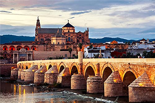 NA 500 Pieces Puzzle Children Games Jigsaws Landscape Architecture Spain Houses Rivers Bridges Roman Bridge Cordoba Adult Jigsaw Puzzle Jigsaw For Kid