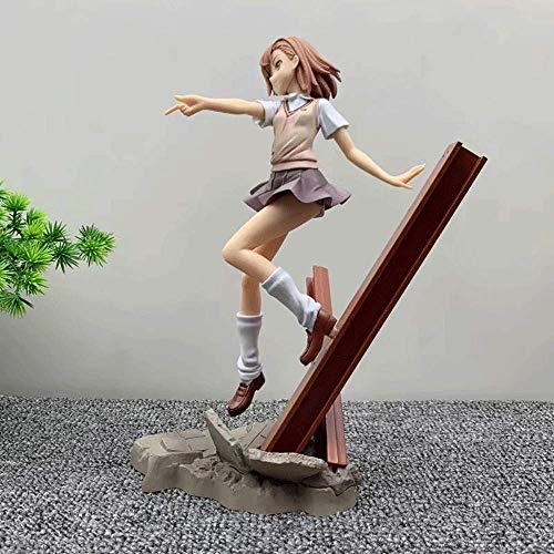 NAMFXH Catálogo de Libros prohibidos mágicos en un científico Super Guns Misaka Mikoto Cannon Uniforms Colección en Caja de PVC de Juguetes Modelo High-Sister Hand To Do Adornos Ver Producto -26cm