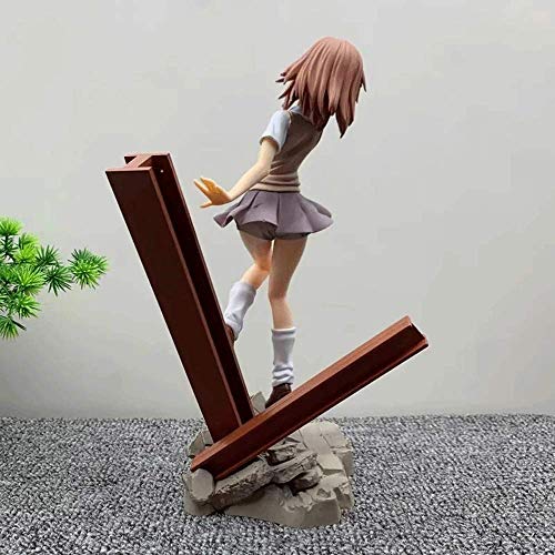 NAMFXH Catálogo de Libros prohibidos mágicos en un científico Super Guns Misaka Mikoto Cannon Uniforms Colección en Caja de PVC de Juguetes Modelo High-Sister Hand To Do Adornos Ver Producto -26cm