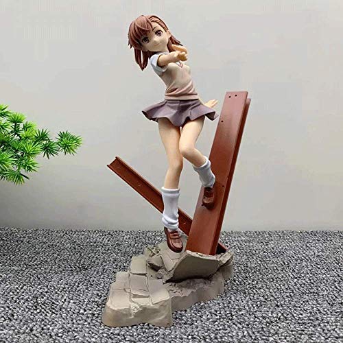 NAMFXH Catálogo de Libros prohibidos mágicos en un científico Super Guns Misaka Mikoto Cannon Uniforms Colección en Caja de PVC de Juguetes Modelo High-Sister Hand To Do Adornos Ver Producto -26cm