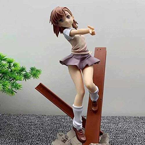 NAMFXH Catálogo de Libros prohibidos mágicos en un científico Super Guns Misaka Mikoto Cannon Uniforms Colección en Caja de PVC de Juguetes Modelo High-Sister Hand To Do Adornos Ver Producto -26cm