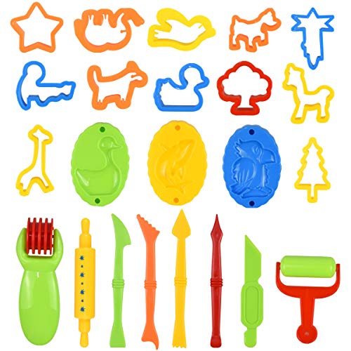 NATUCE Herramientas de Plastilina, 26 Piezas Herramientas Plastilina Playdoh para Niños, Moldes Plastilina, Juego de Herramientas de Plastilina el Plastico