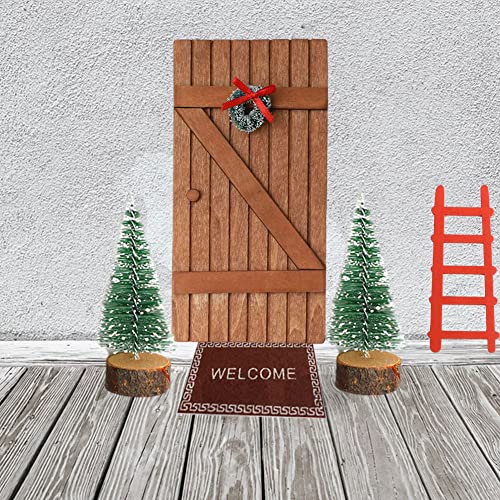 Navidad Casa De Muñecas Muebles Miniatura Casa De Muñecas Decoraciones Mini Puerta Buzón Cubo Bucket Escalera Escalera Accesorios Conjunto Accesorios Casa De Muñeca