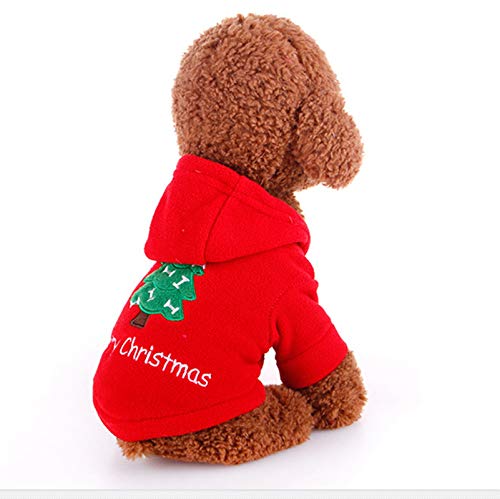 Navidad Pijamas Traje De Árboles para Los Pequeños Perros Medianos, Suéteres Partido Nueva Sudadera Años para La Ropa De Lana para Mascotas Perro Traje Suave