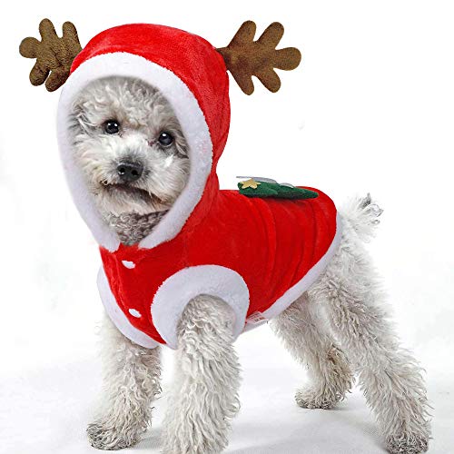 Navidad Ropa para Perros Pequeño Traje De Santa Perros En Escudo Amasado Chihuahua Yorkshire Ropa del Animal Doméstico del Gato del Traje M Animales