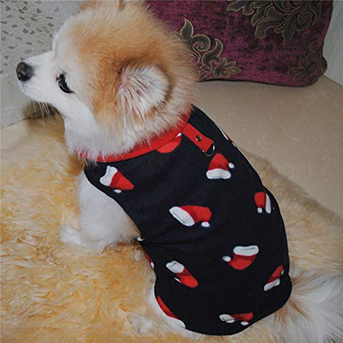 Navidad Sudadera Traje Patrón para Perros Pequeños Medianos, Capa Nuevos Trajes De Navidad del Año para Traje De Paño Grueso y Suave Caliente del Jersey Perro Mascota