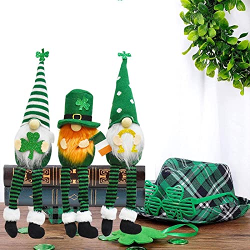 NC Decoraciones De Duende De Peluche De Gnomo del DíA De San Patricio, Gnomo IrlandéS Elf Escandinavo Yule Santa Nisse, MuñEco De Duende Relleno para El Hogar, Adorno De Mesa