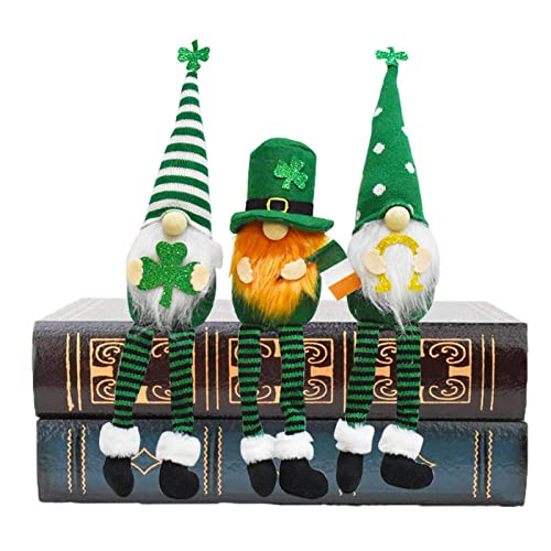 NC Decoraciones De Duende De Peluche De Gnomo del DíA De San Patricio, Gnomo IrlandéS Elf Escandinavo Yule Santa Nisse, MuñEco De Duende Relleno para El Hogar, Adorno De Mesa