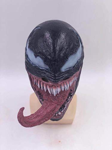 NC Fiesta de Halloween Prop Venom Máscara de látex Lengua Larga Venom Látex Horror Bean Bean Máscara Máscara Casco