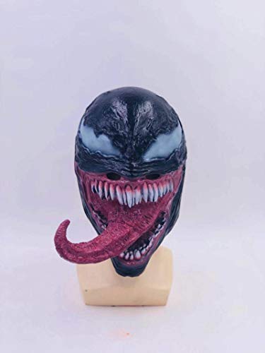 NC Fiesta de Halloween Prop Venom Máscara de látex Lengua Larga Venom Látex Horror Bean Bean Máscara Máscara Casco