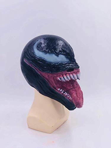 NC Fiesta de Halloween Prop Venom Máscara de látex Lengua Larga Venom Látex Horror Bean Bean Máscara Máscara Casco