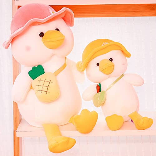 NC Juguete De Peluche De Pato, Juguete De Felpa Suave para NiñOs Y NiñAs, MuñEco De Peluche De Pato Amarillo Mimi, CojíN De Abrazo Suave Y Esponjoso, Pato Escolar